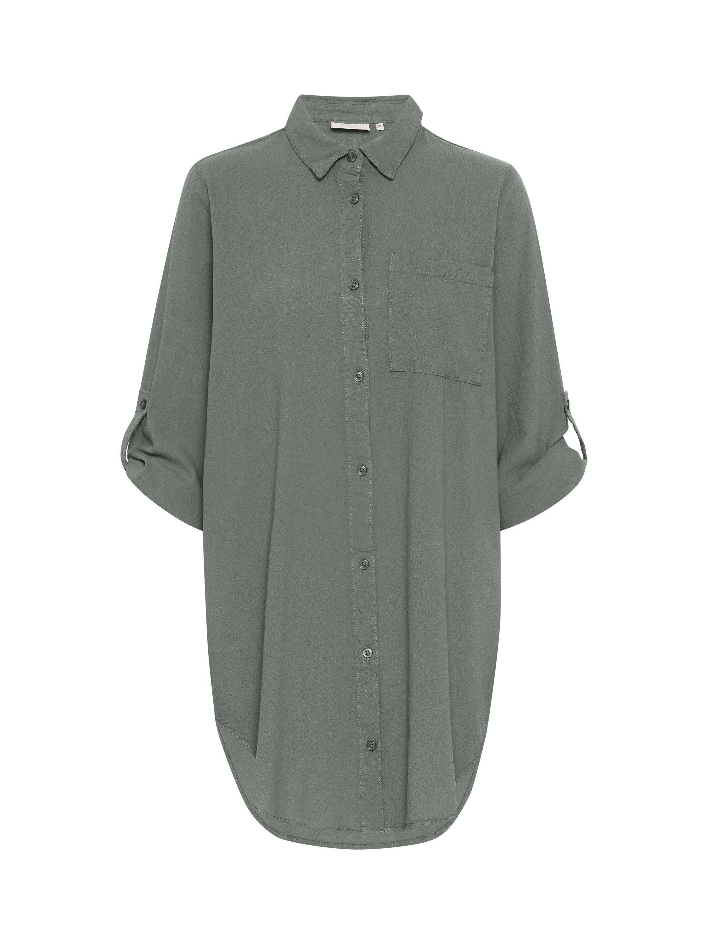Product image 5 of 6, which shows KAFFE Naya Cotton Shirt, Balsam Green, 8