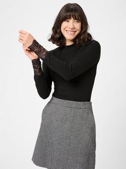 KAFFE Omi Turtleneck Top, Black, Black