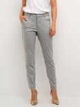 KAFFE Lea Cropped Chinos, Mid Grey