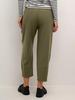 KAFFE Merle Cropped Trousers, Mid Green - view 2, Mid Green