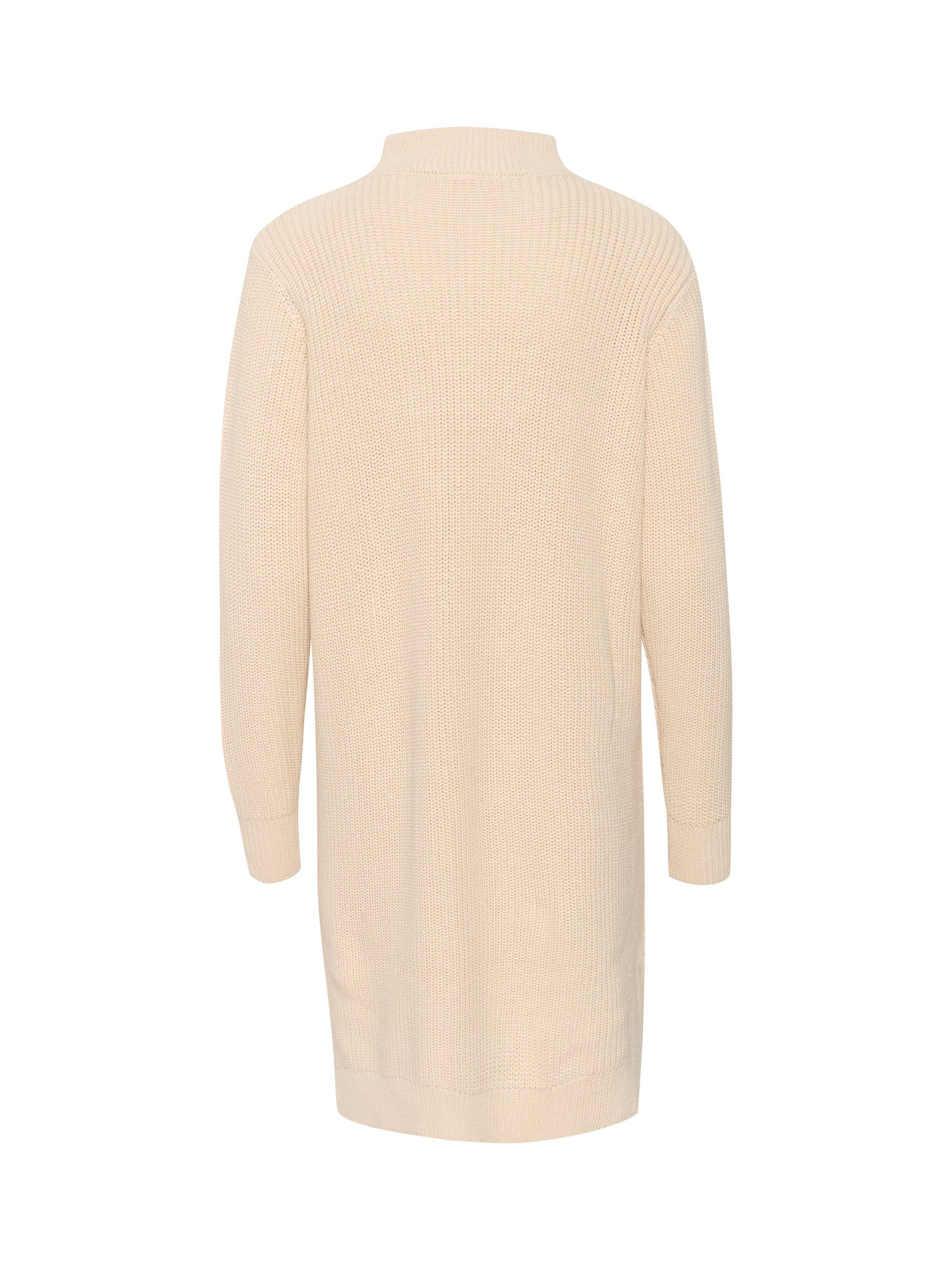 Product image 6 of 6, which shows KAFFE Lioa Knit 1/2 Zip Dress, Sand Dollar, XS