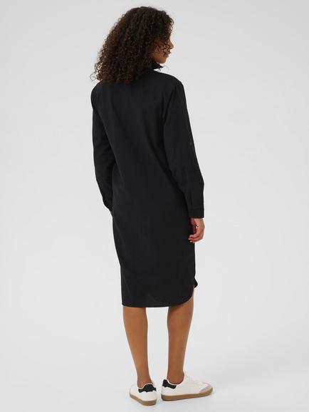 KAFFE Naya Cotton Midi Shirt Dress, Black - view 2, Black