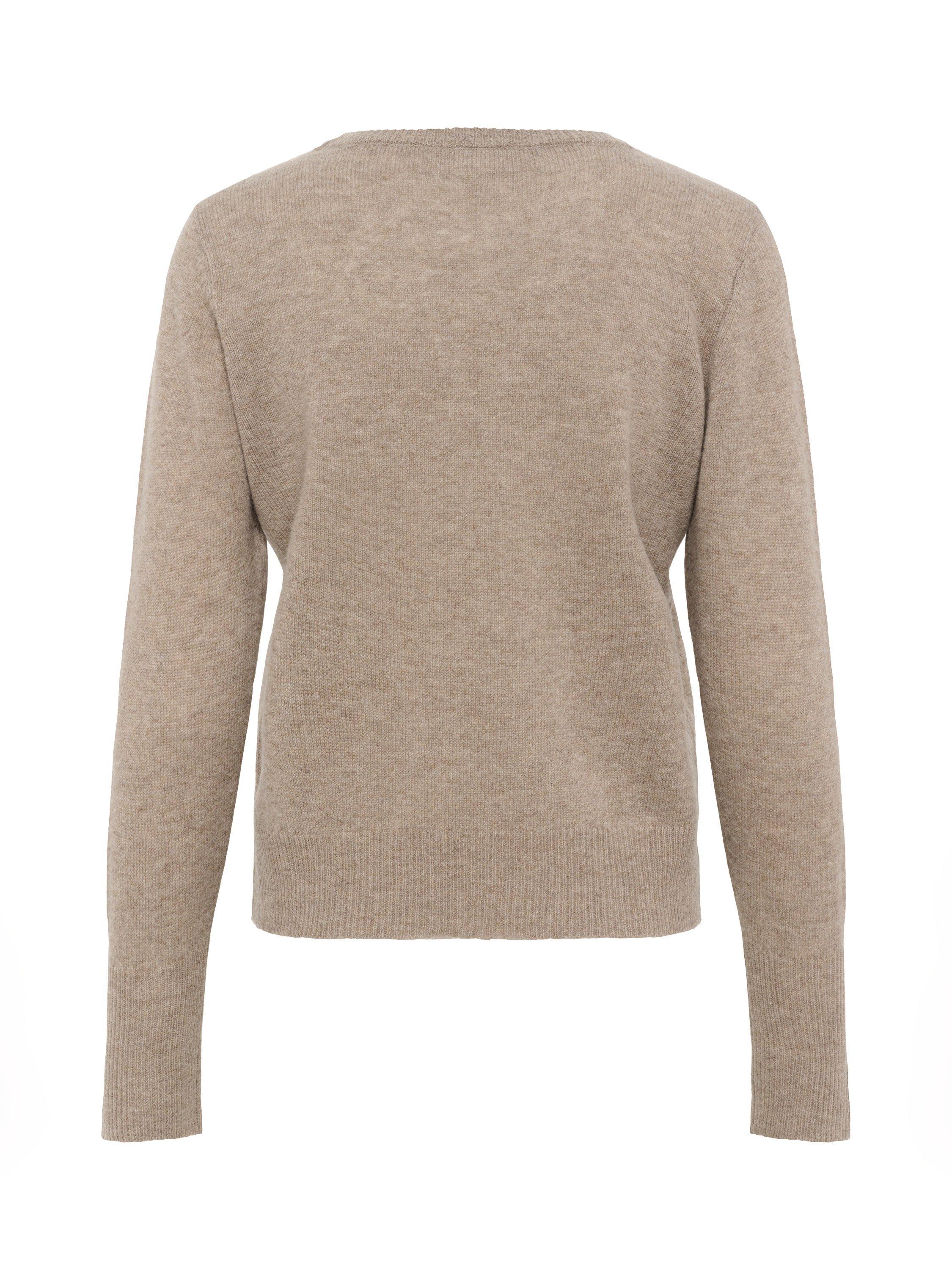 Product image 6 of 6, which shows KAFFE Cashie Wool Cashmere Jumper, Mid Brown, XS