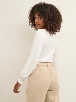 KAFFE Dora Balloon Sleeve Jumper, White - view 2, White