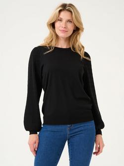 KAFFE Nanna Crew Neck Jumper, Black, Black