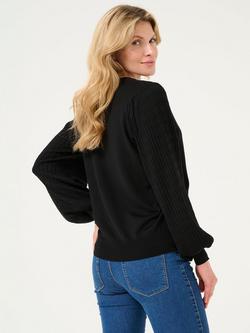 KAFFE Nanna Crew Neck Jumper, Black - view 2, Black