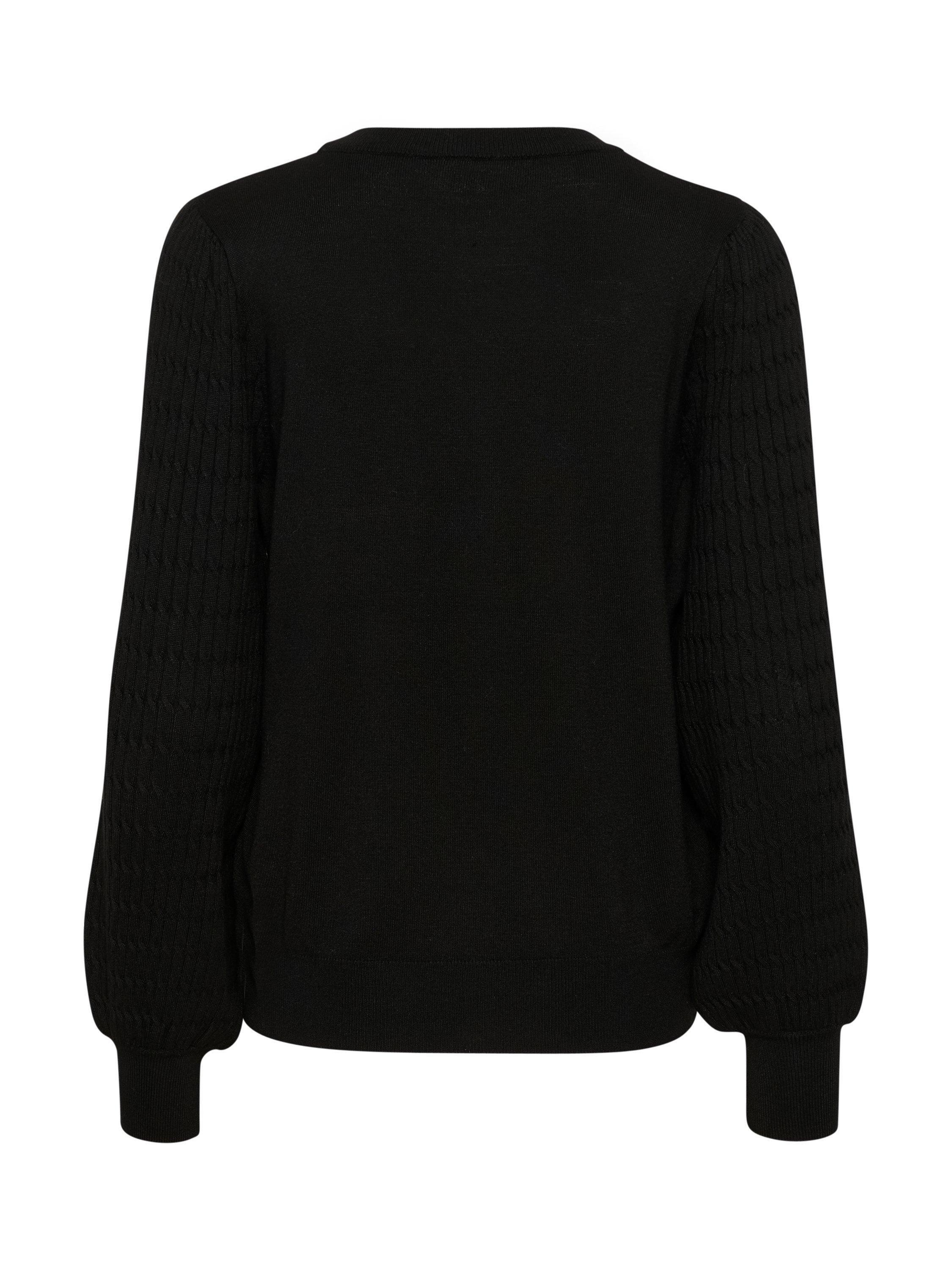 Product image 6 of 6, which shows KAFFE Nanna Crew Neck Jumper, Black, XS