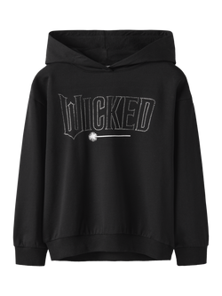 NAME IT Kids' Wicked Hoodie, Black, Black