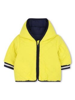 Timberland Baby Reversible Hooded Jacket, Neon Yellow, Neon Yellow