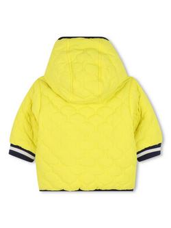 Timberland Baby Reversible Hooded Jacket, Neon Yellow - view 2, Neon Yellow