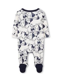 Timberland Baby Cotton Printed Pyjama Suit, Navy - view 2, Navy