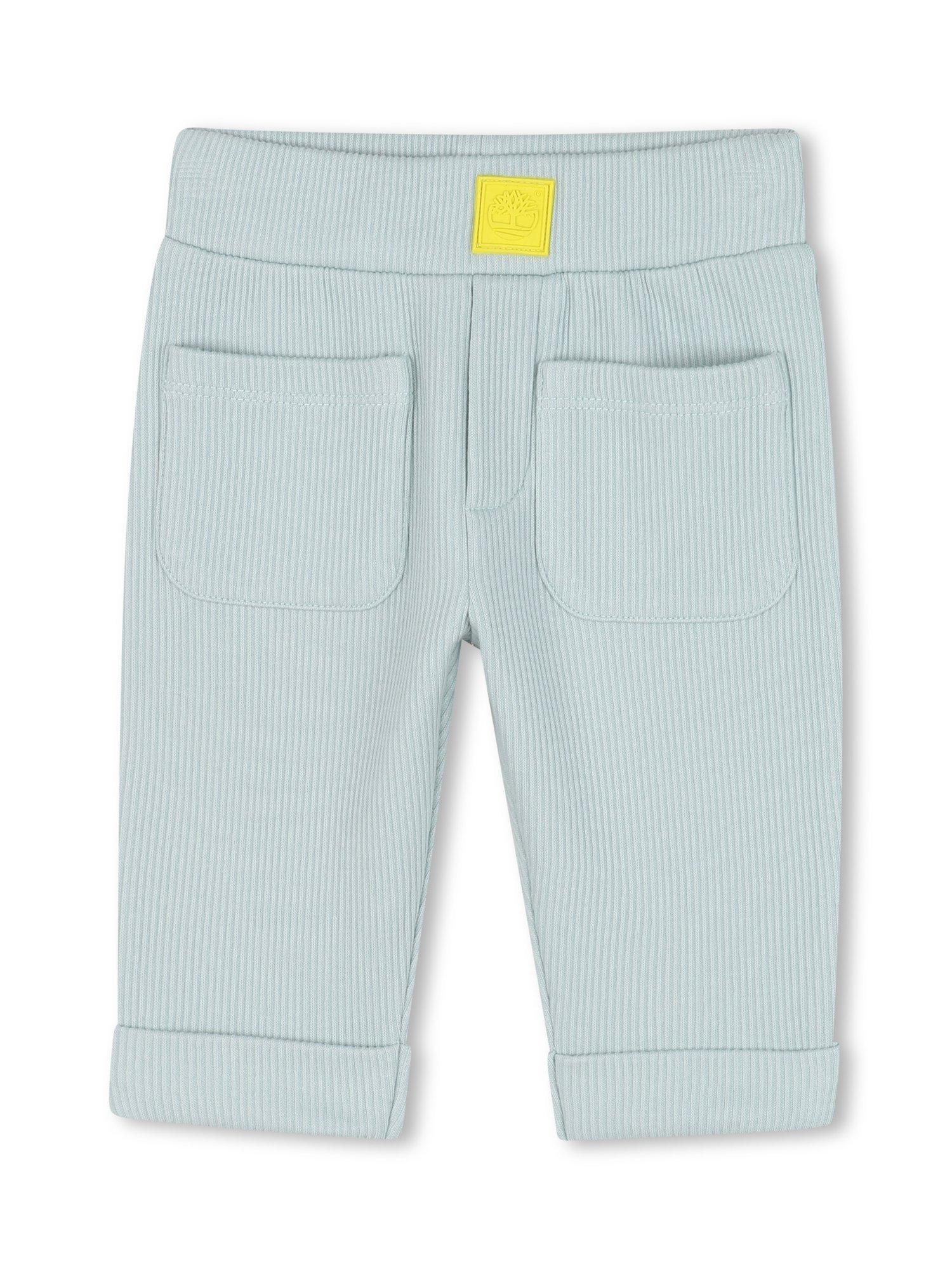 Product image 1 of 2, which shows Timberland Baby Ribbed Cotton Blend Jogging Bottoms, Cloud Blue, 3 months