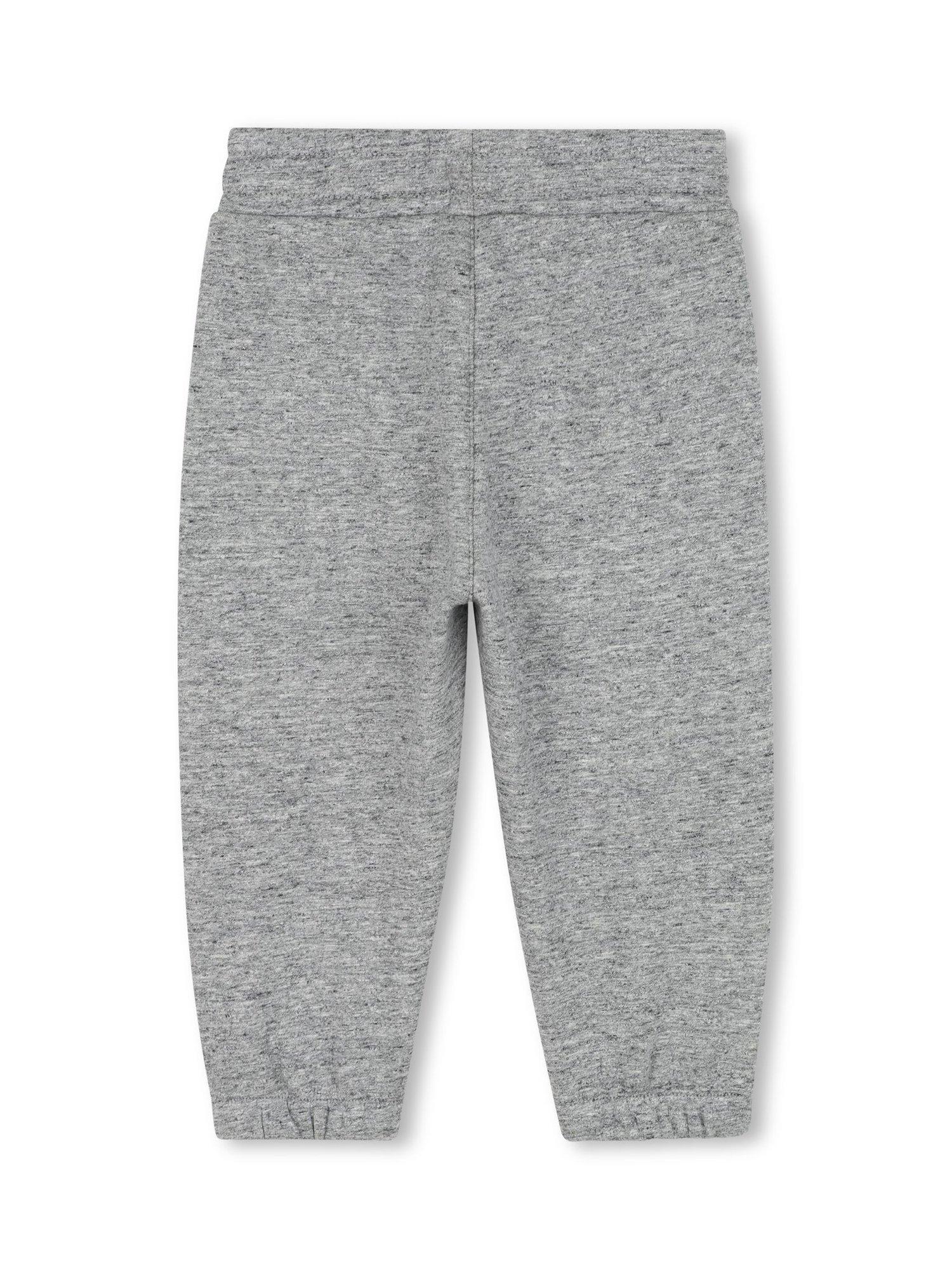 Product image 2 of 2, which shows Timberland Kids' Cotton Blend Elasticated Jogging Bottoms, Chine Grey, 2 years