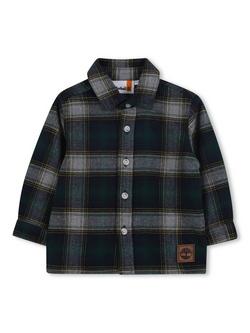 Timberland Baby Checked Shirt, Dark Green, Dark Green