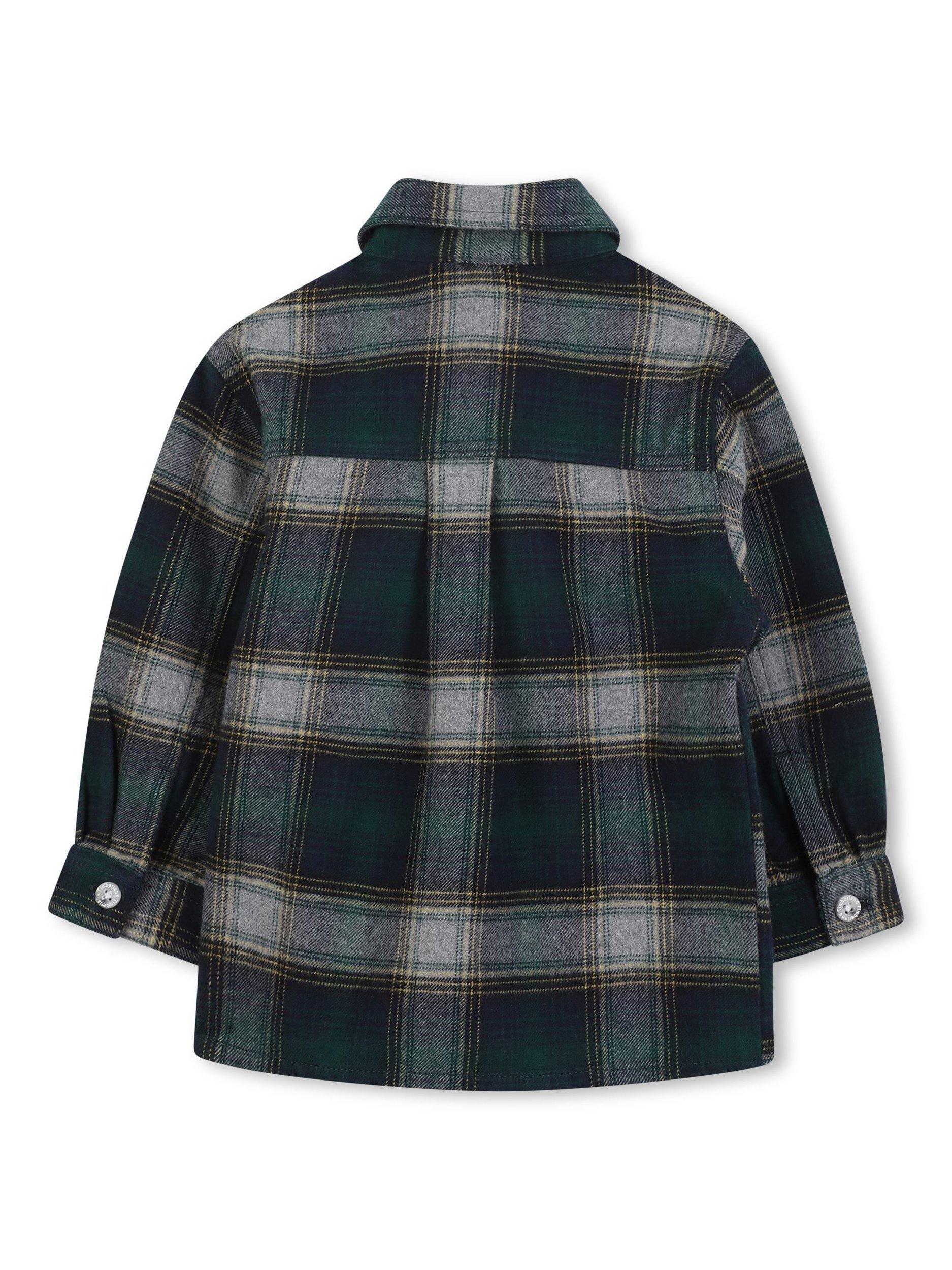 Product image 2 of 2, which shows Timberland Baby Checked Shirt, Dark Green, 6 months
