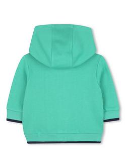 Timberland Kids' Cotton Blend Hooded Cardigan, Water Garden - view 2, Water Garden