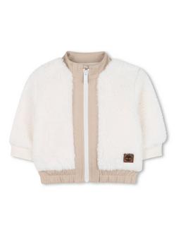 Timberland Baby Fleece Cardigan, Ivory, Ivory
