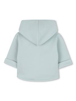 Timberland Baby Cotton Blend Hooded Cardigan, Cloud Blue - view 2, Cloud Blue