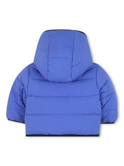 Timberland Kids' Fleece Lined Hooded Puffer Jacket, Lavender Blue - view 2, Lavender Blue