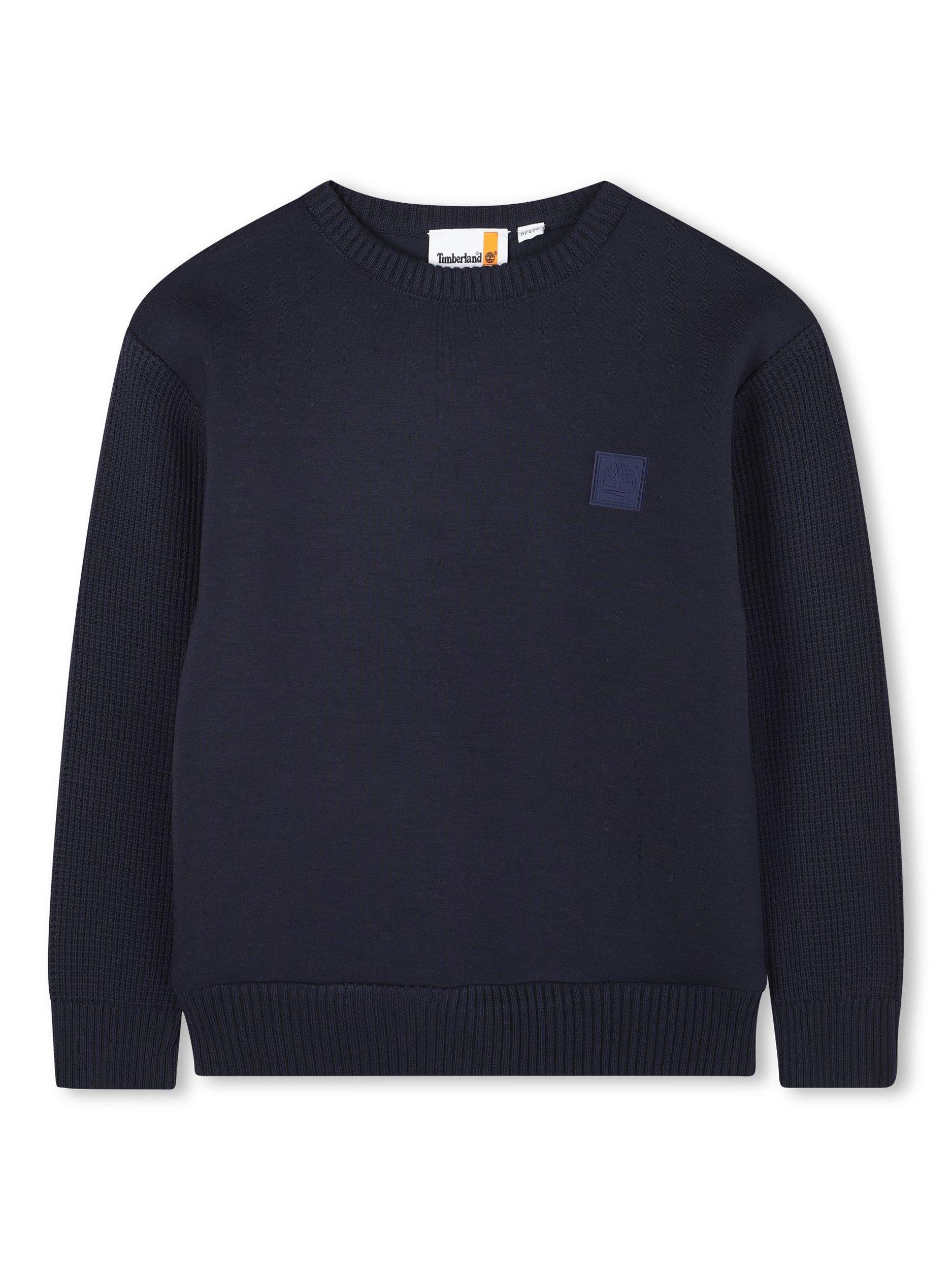 Product image 1 of 2, which shows Timberland Kids' Crew Neck Jumper, Navy, 4 years