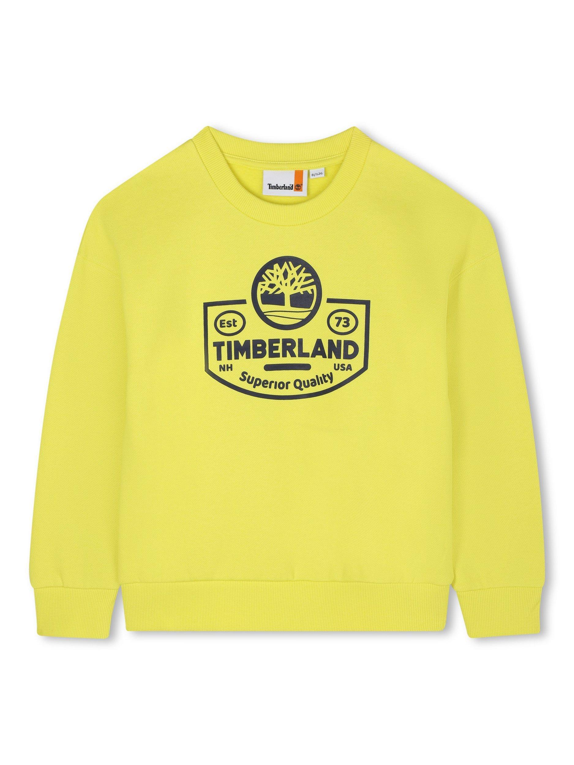 Product image 1 of 2, which shows Timberland Kids' Sweatshirt, Neon Yellow, 4 years