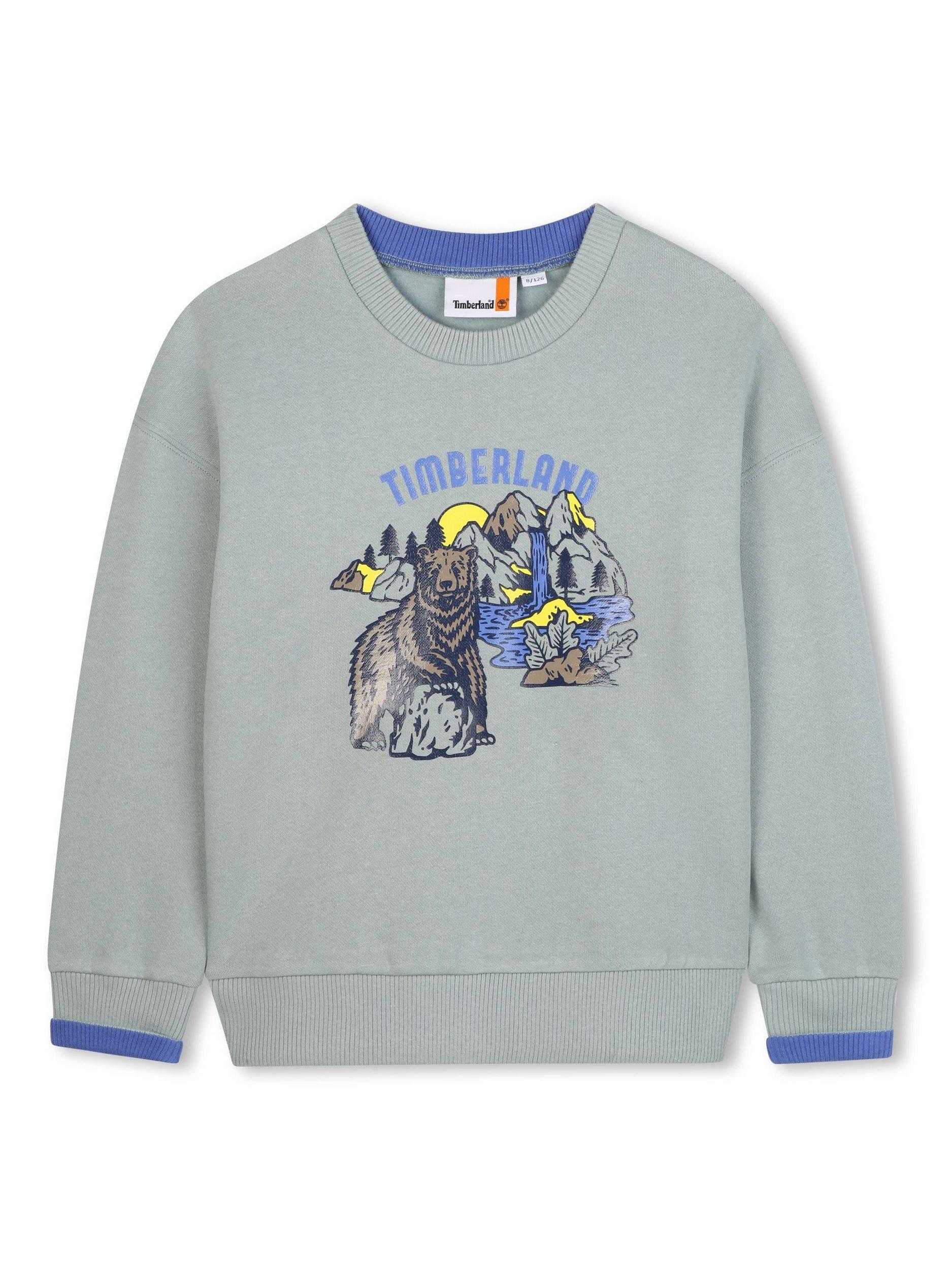 Product image 1 of 2, which shows Timberland Kids' Sweatshirt, Silver Blue, 4 years