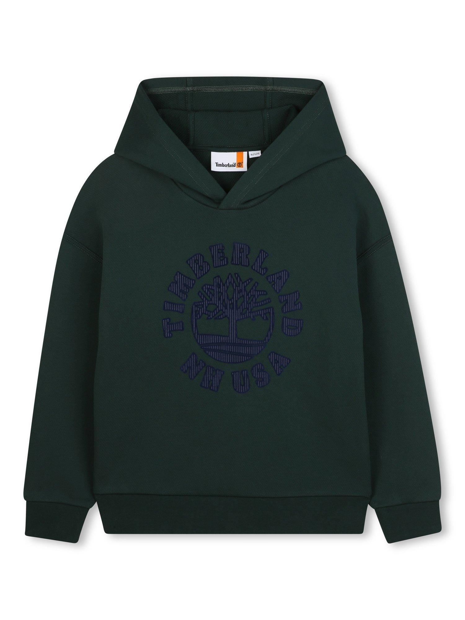 Product image 1 of 2, which shows Timberland Kids' Hoodie, Dark Green, 4 years