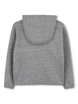 Timberland Kids' Cotton Blend Hooded Cardigan, Chine Grey - view 2, Chine Grey