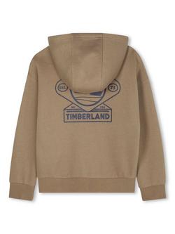 Timberland Kids' Cotton Blend Zipped Hoodie - view 2, Khaki