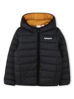 Timberland Kids' Hooded Puffer Jacket, Black