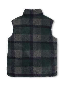 Timberland Kids' Faux Shearling Reversible Puffer Jacket, Dark Green - view 2, Dark Green