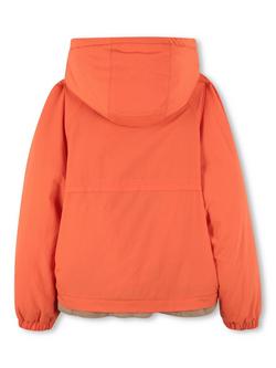 Timberland Kids' Hooded Windbreaker Jacket, Tigerlily - view 2, Tigerlily