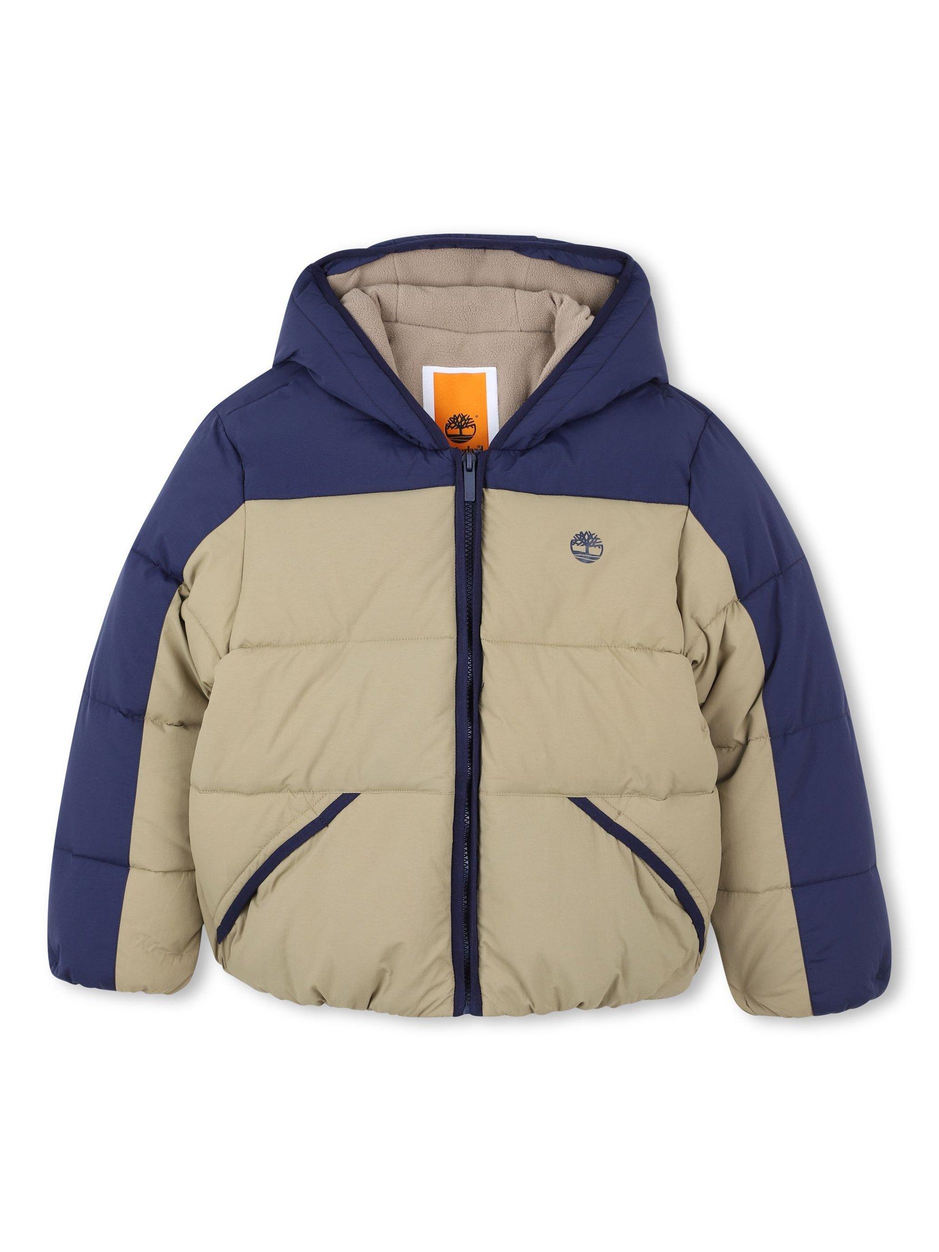 Product image 1 of 2, which shows Timberland Kids' Hooded Puffer Jacket, Khaki, 4 years