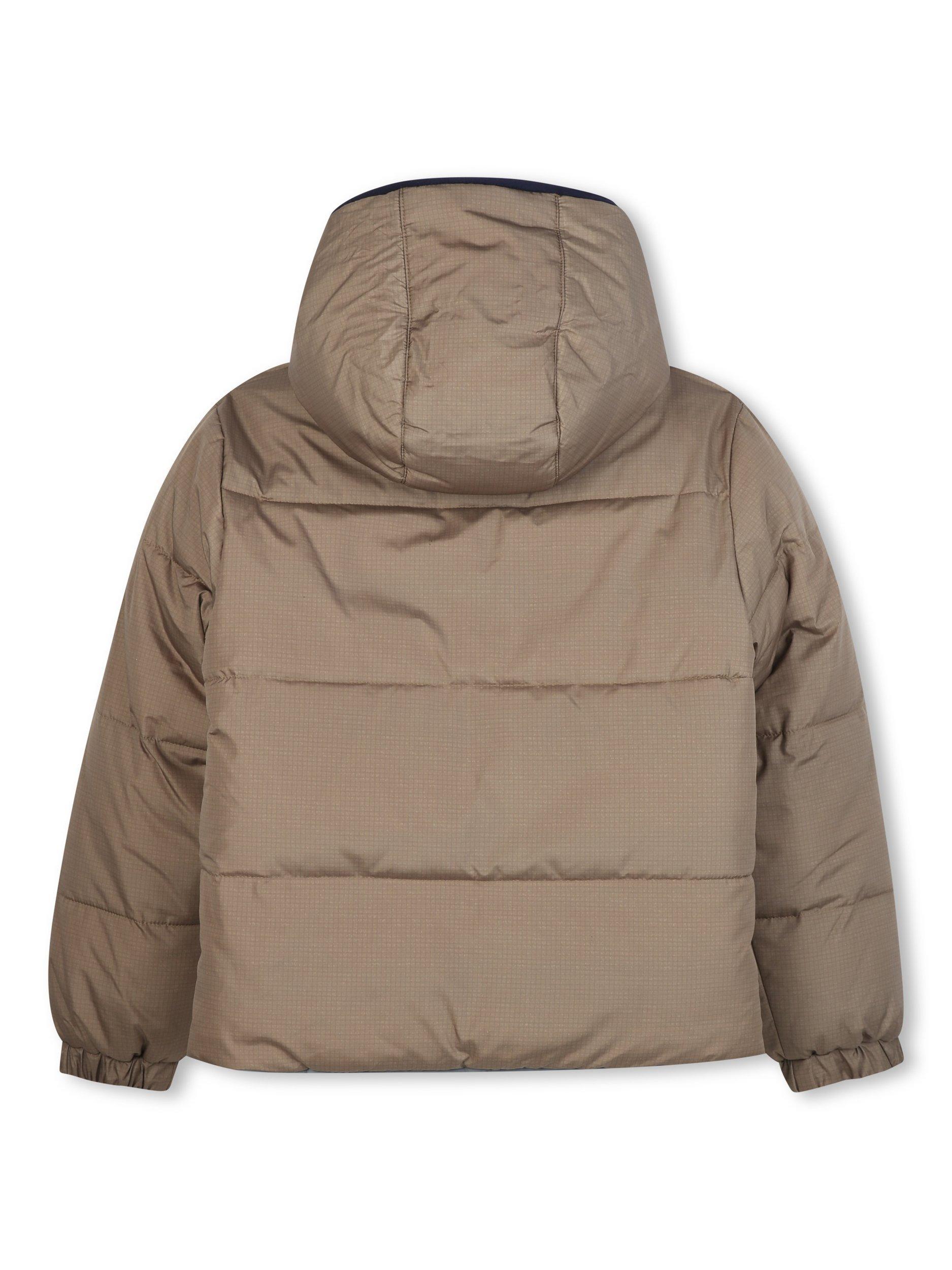 Product image 2 of 2, which shows Timberland Kids' Ripstop Hooded Puffer Jacket, Khaki, 4 years