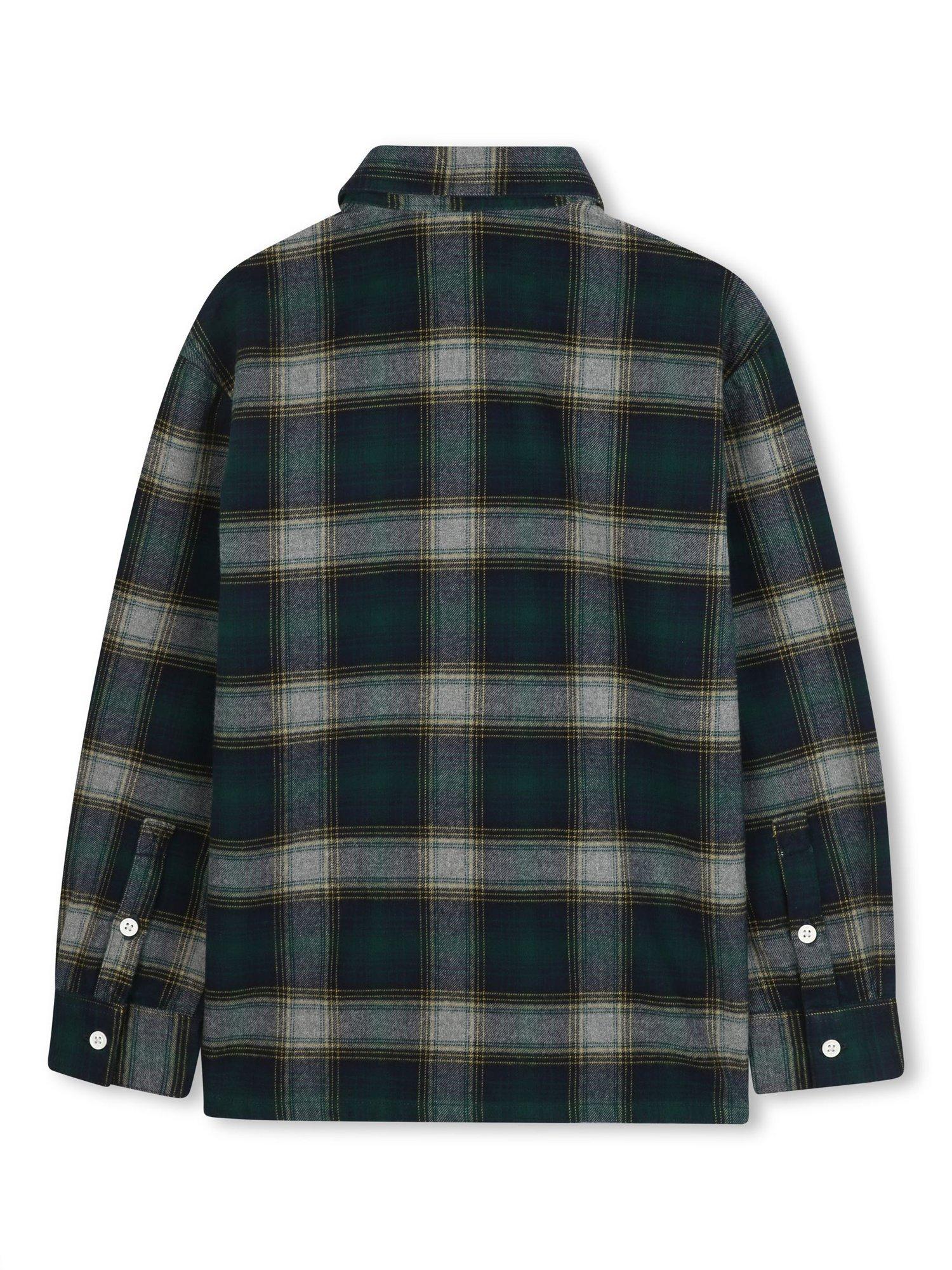 Product image 2 of 2, which shows Timberland Kids' Checked Shirt, Dark Green, 4 years