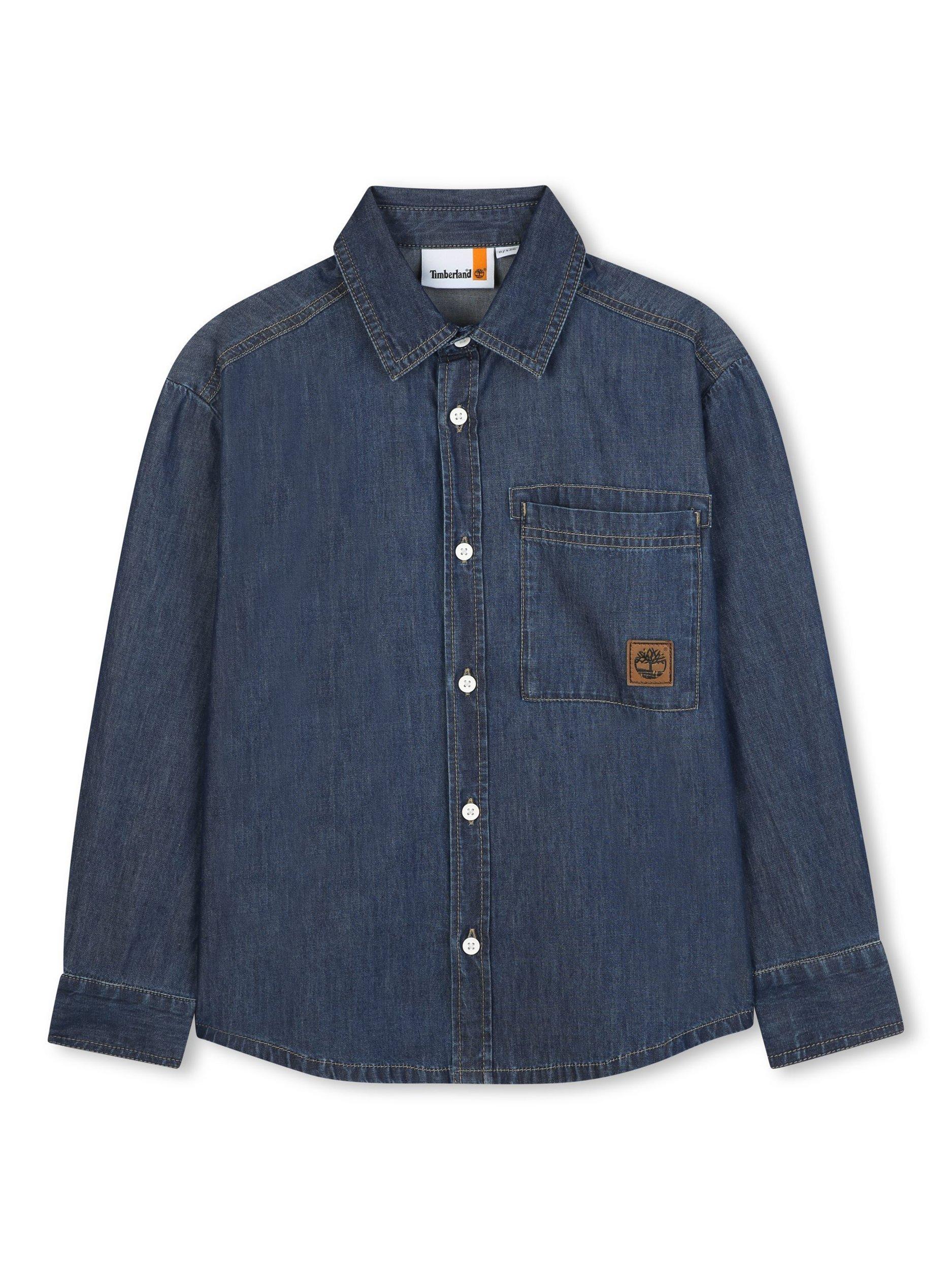 Product image 1 of 2, which shows Timberland Kids' Shirt, Denim Blue, 4 years