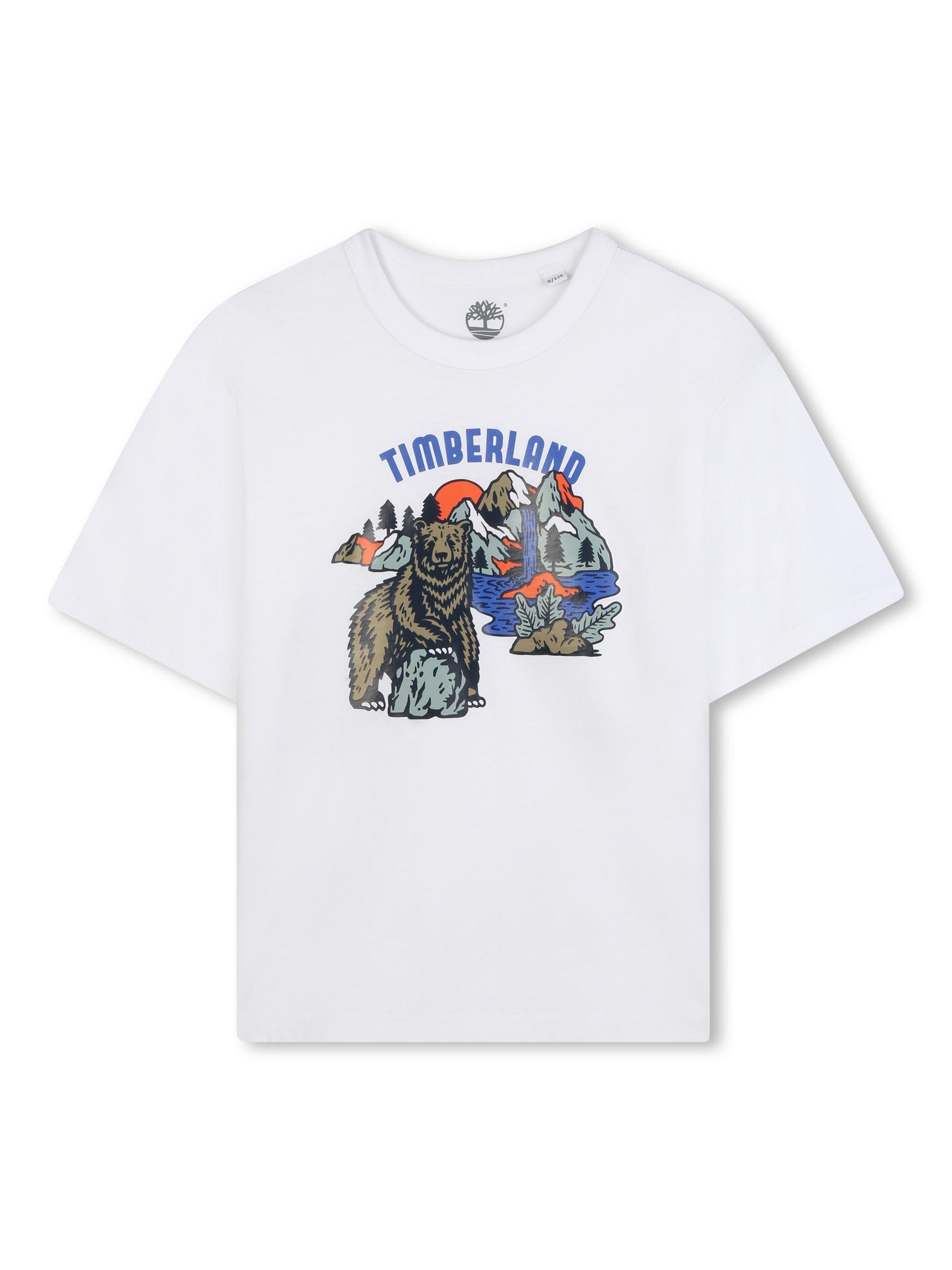 Product image 1 of 2, which shows Timberland Kids' T-Shirt, White, 4 years
