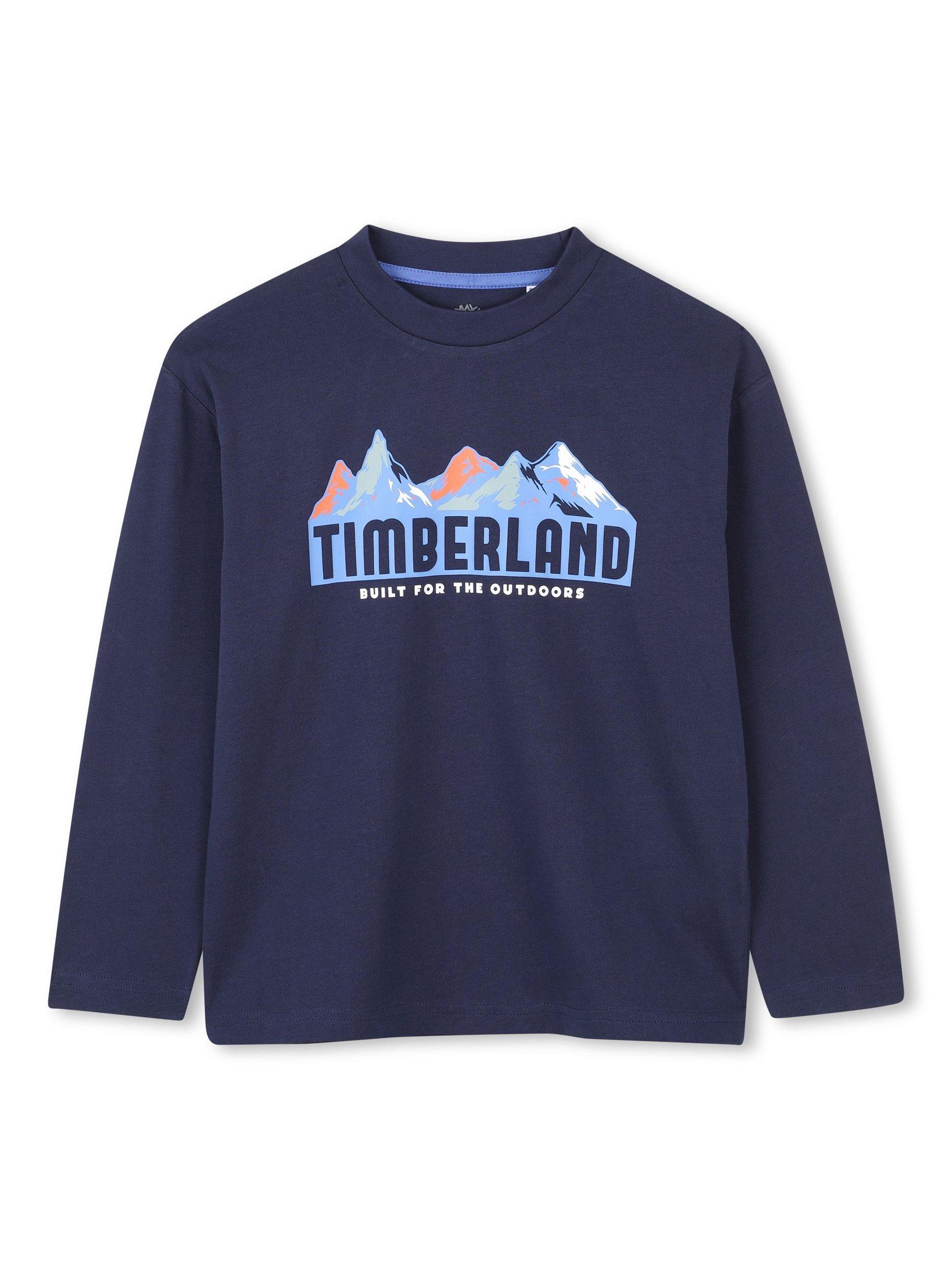 Product image 1 of 2, which shows Timberland Kids' Long Sleeve T-Shirt, Navy, 4 years