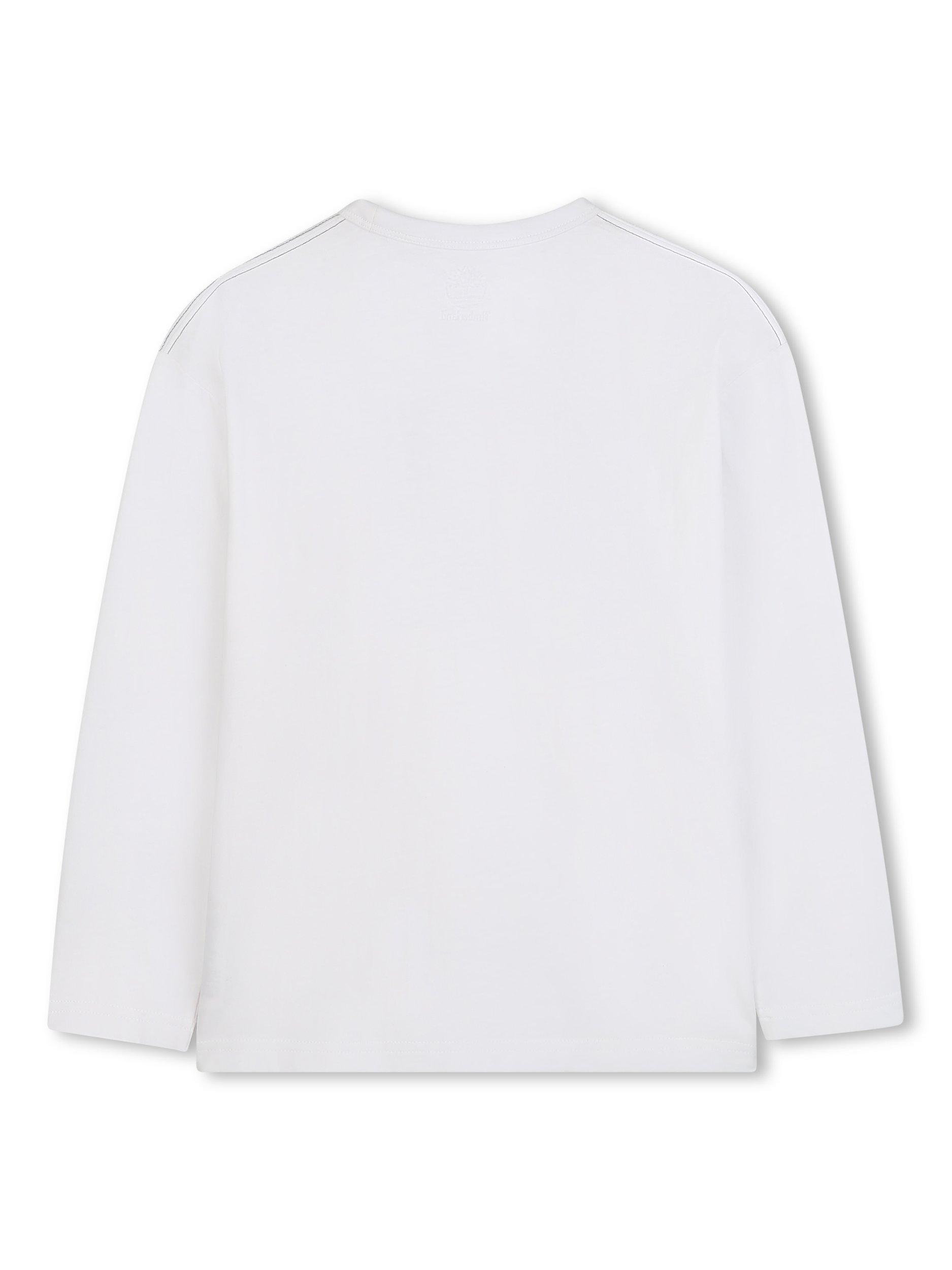 Product image 2 of 2, which shows Timberland Kids' Long Sleeve T-Shirt, White, 4 years