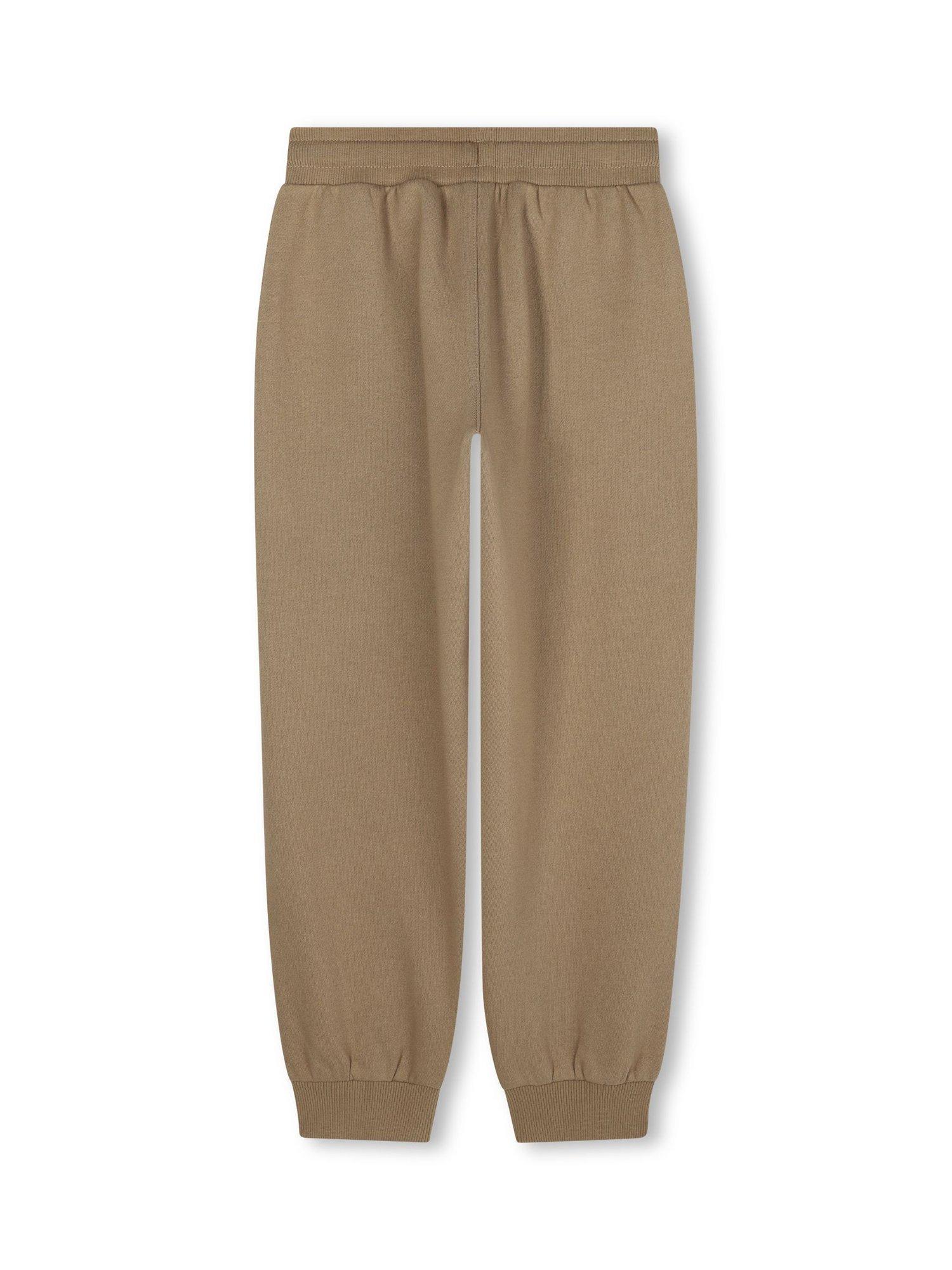 Product image 2 of 2, which shows Timberland Kids' Cotton Blend Drawstring Jogging Bottoms, Khaki, 4 years