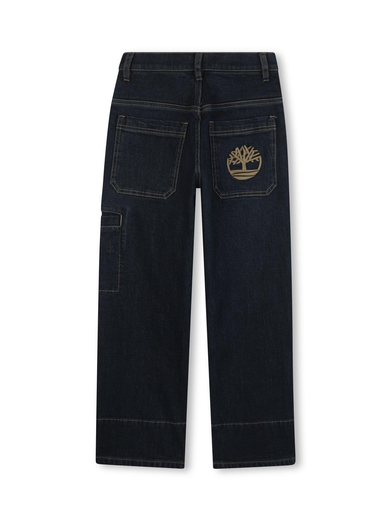 Timberland Kids' Wide Leg Cargo Trousers, Denim Blue