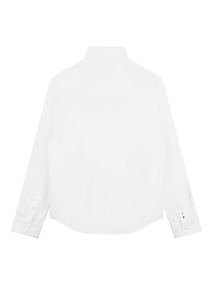 HUGO BOSS Kids' Cotton Long Sleeved Shirt, White - view 2, White