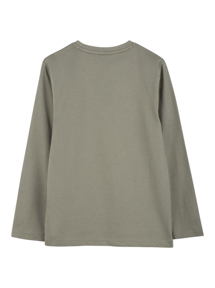 HUGO BOSS Kids' Cotton Long Sleeved T-Shirt, Green - view 2, Green