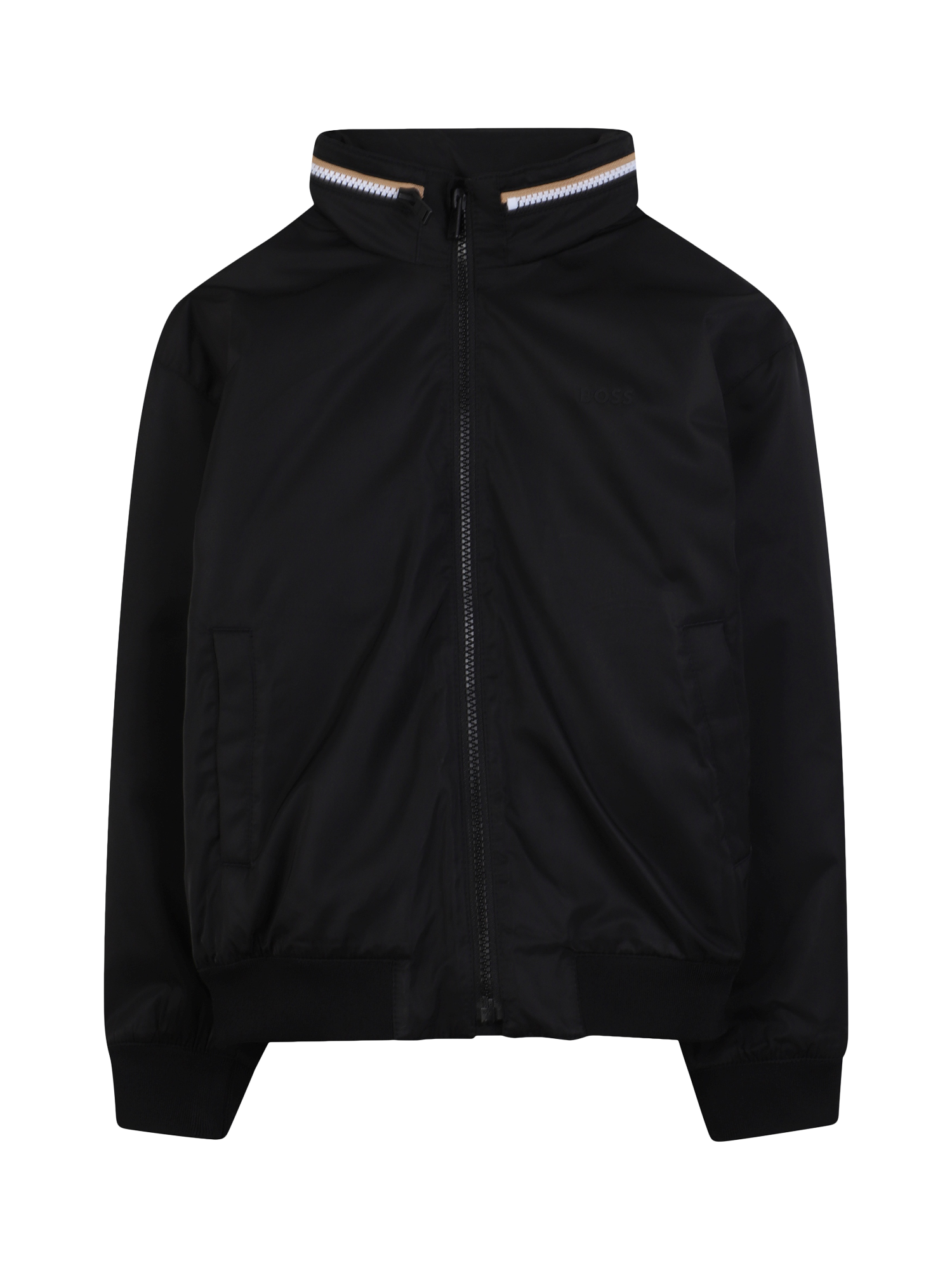 Product image 1 of 2, which shows HUGO BOSS Kids' Casual Zip Jacket, Black, 4 years
