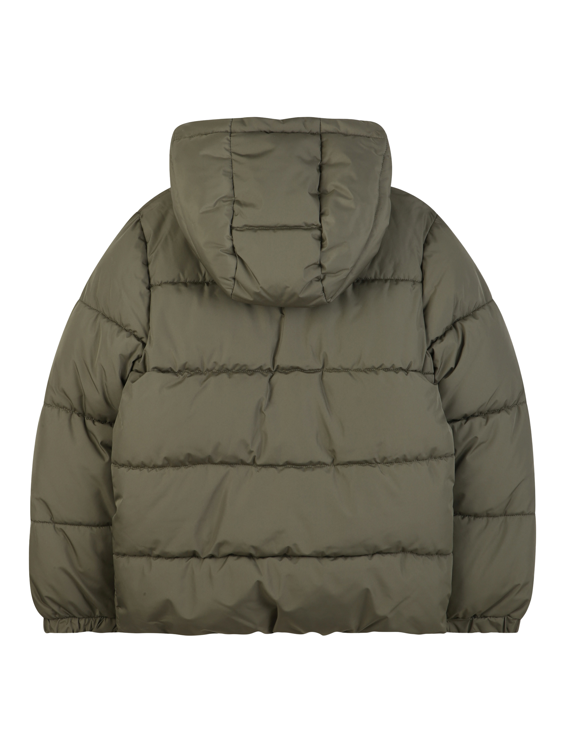Product image 2 of 2, which shows HUGO BOSS Kids' Hooded Puffer Jacket, Green, 4 years
