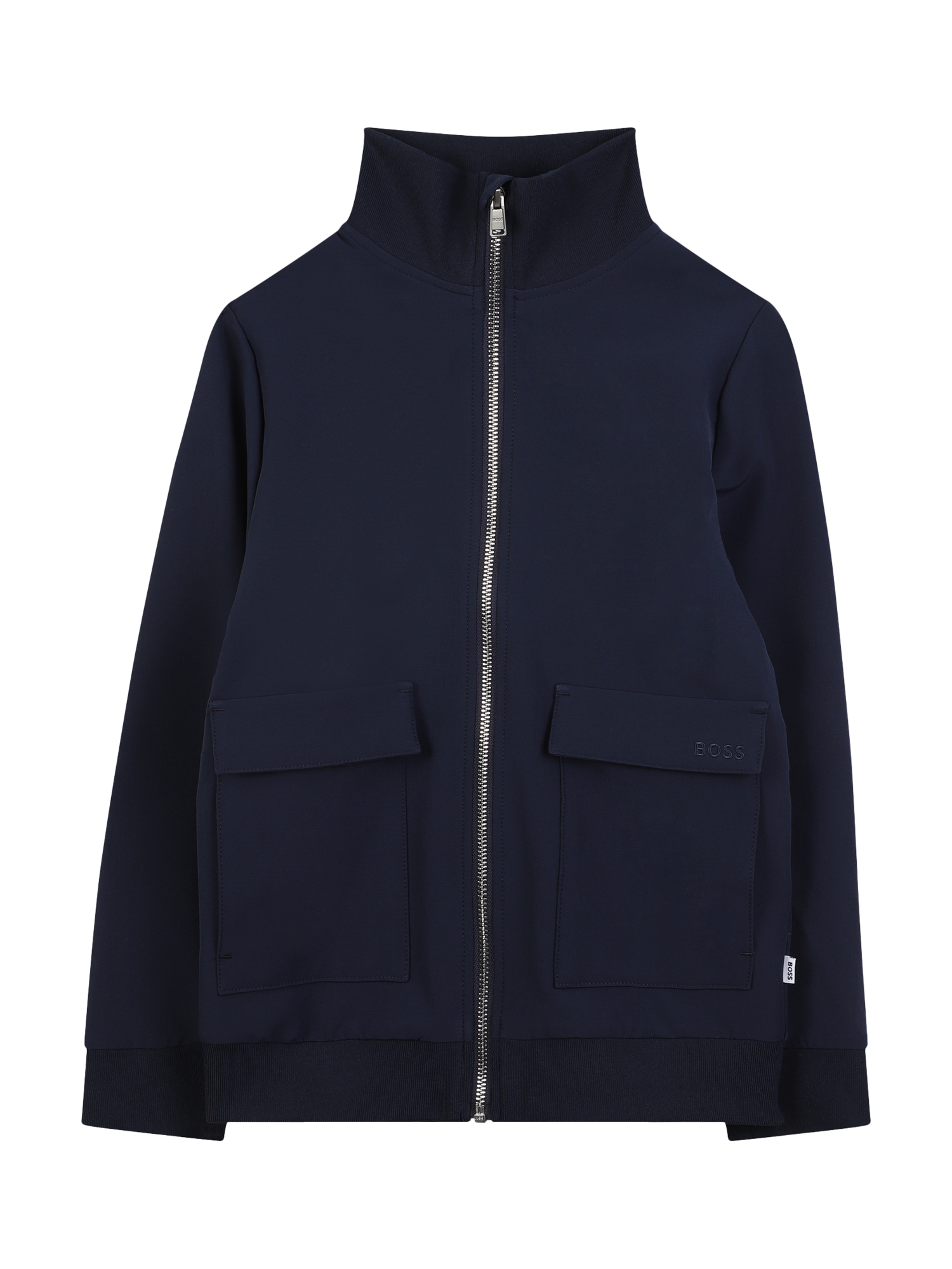 Product image 1 of 2, which shows HUGO BOSS Kids' Hooded Sweatshirt, Navy, 4 years