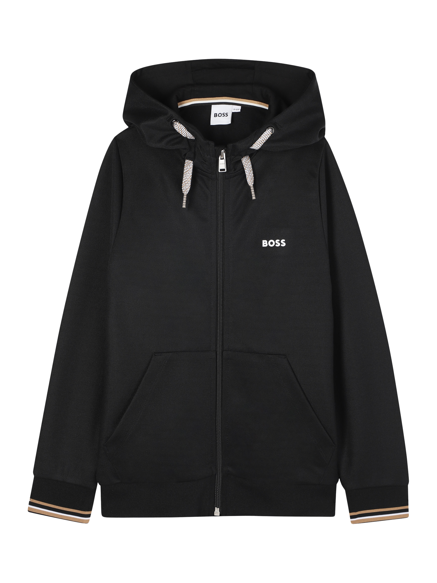 Product image 1 of 2, which shows HUGO BOSS Kids' Logo Hoodie, Black, 4 years