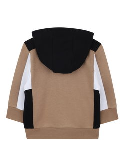 HUGO BOSS Kids' Cotton Blend Hooded Sweatshirt - view 2, Cookie