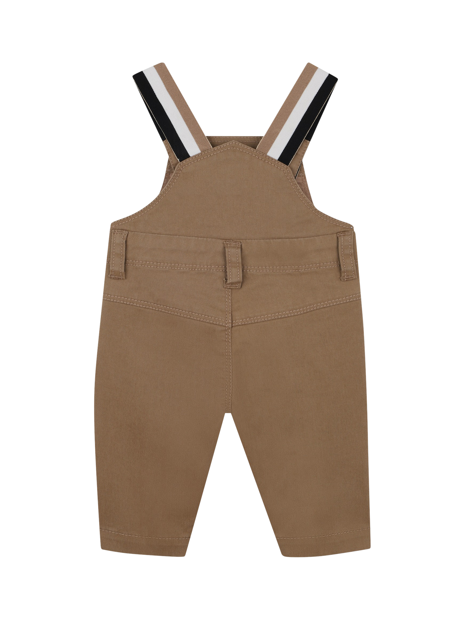 Product image 2 of 2, which shows HUGO BOSS Baby Cotton Blend Dungarees, Cookie, 9 months