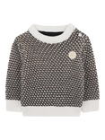 HUGO BOSS Baby Cotton Chunk Knit Crew Neck Jumper, Black